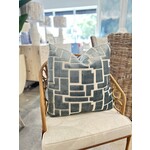 Outside The Box 24x24 Aura Hand-Crafted Down Filled Pillow In H2O