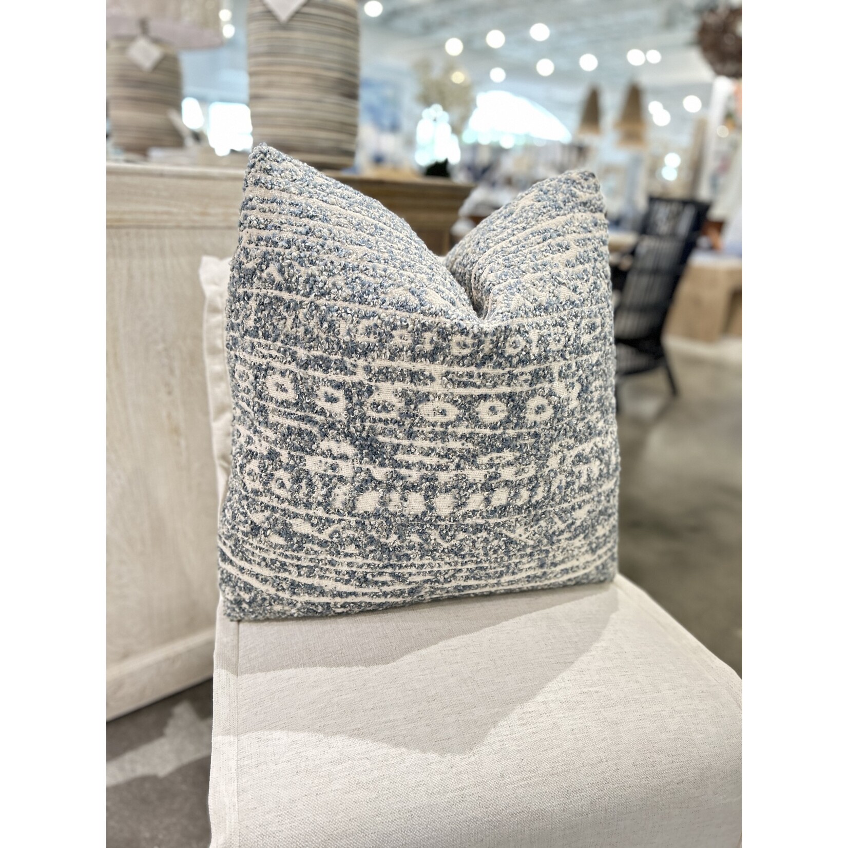 Outside The Box 24x24 Bostic Hand-Crafted Down Filled Pillow In Haze