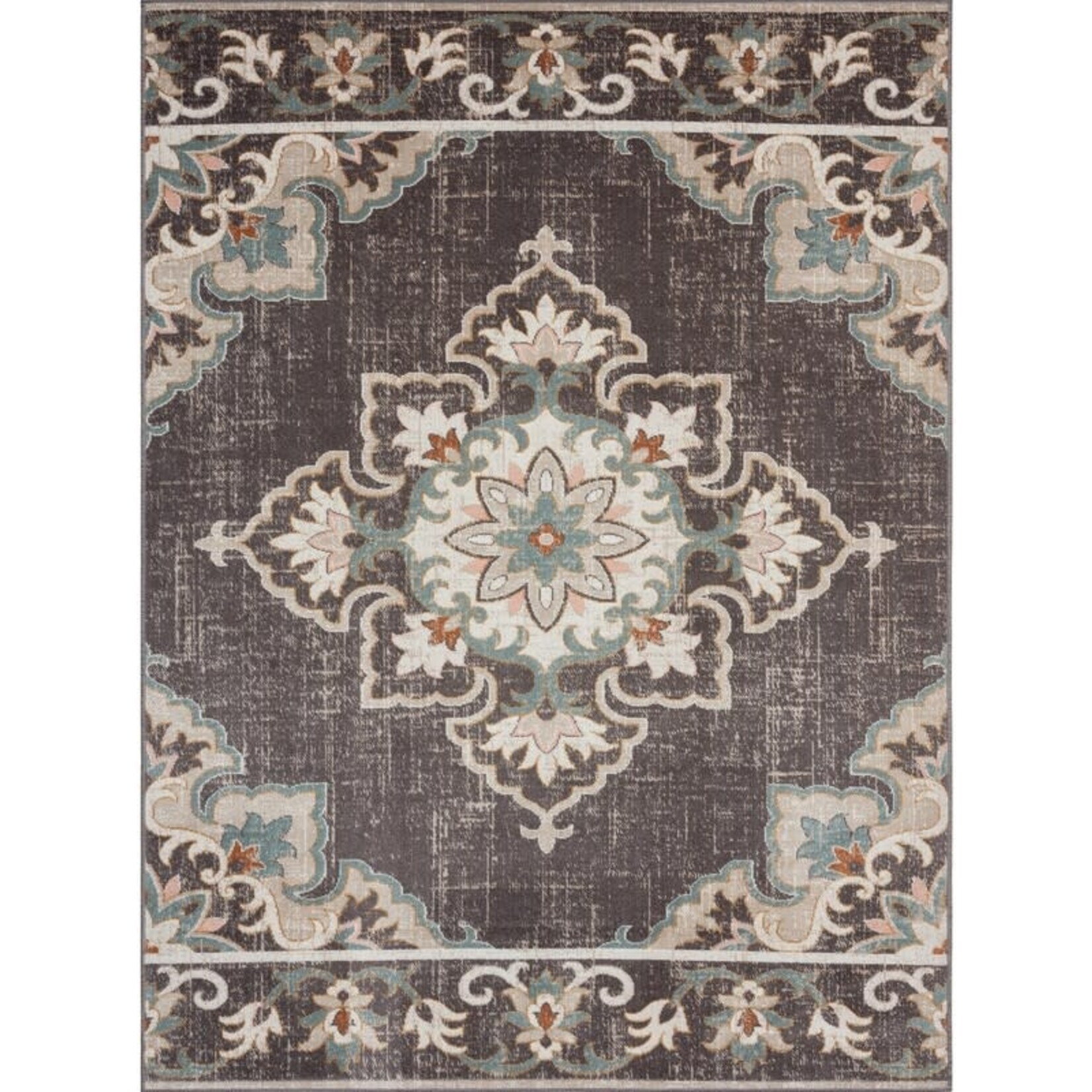 Outside The Box 5’3" x 7’10" Anituity Brown / Beige Area Rug - 81462