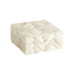 Outside The Box 6x6x3 Cumberland White Bone Inlay Decorative Box