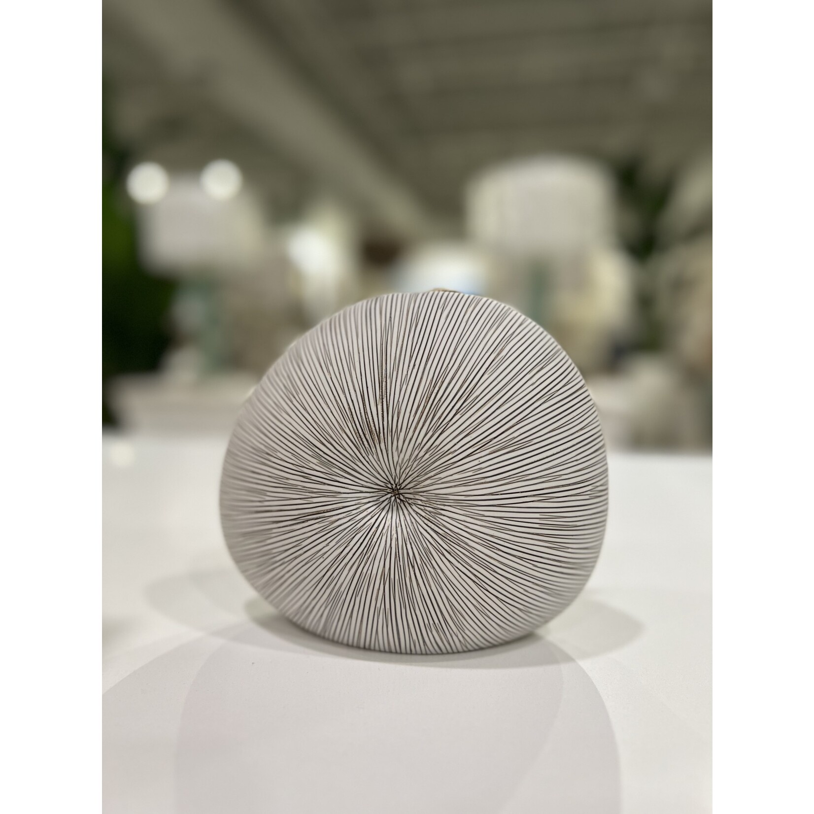 Outside The Box 6" Diva Brown & White Lines Handcrafted Porcelain Mini L-Shape Bud Vase - 225W1