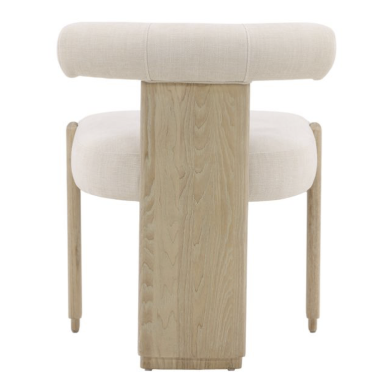 Outside The Box Gwyneth Cream Performance Fabric Natural Wood Dining Chair