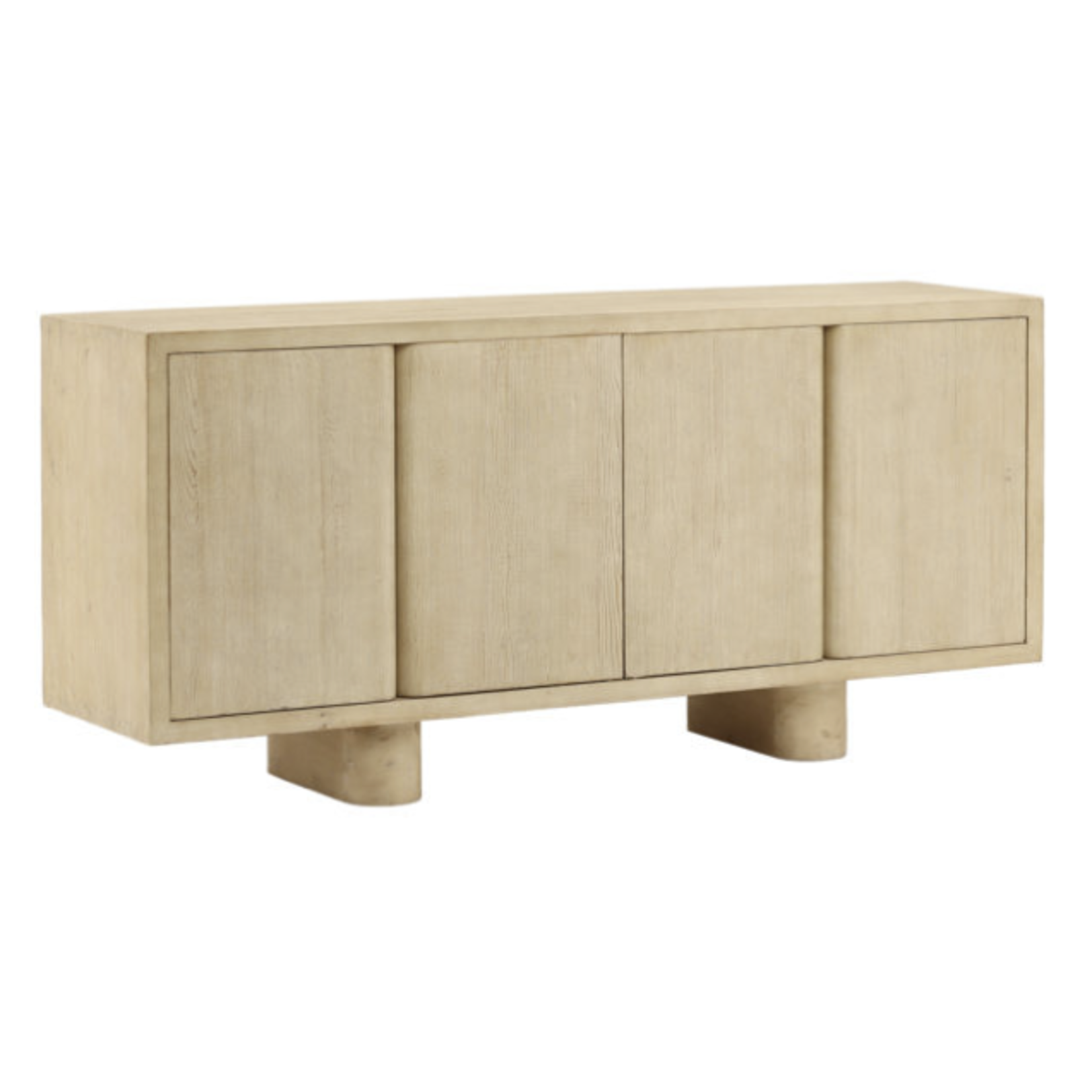 Outside The Box 73x18x34 Thalia Light Reclaimed Pine Wood 4 Door Sideboard