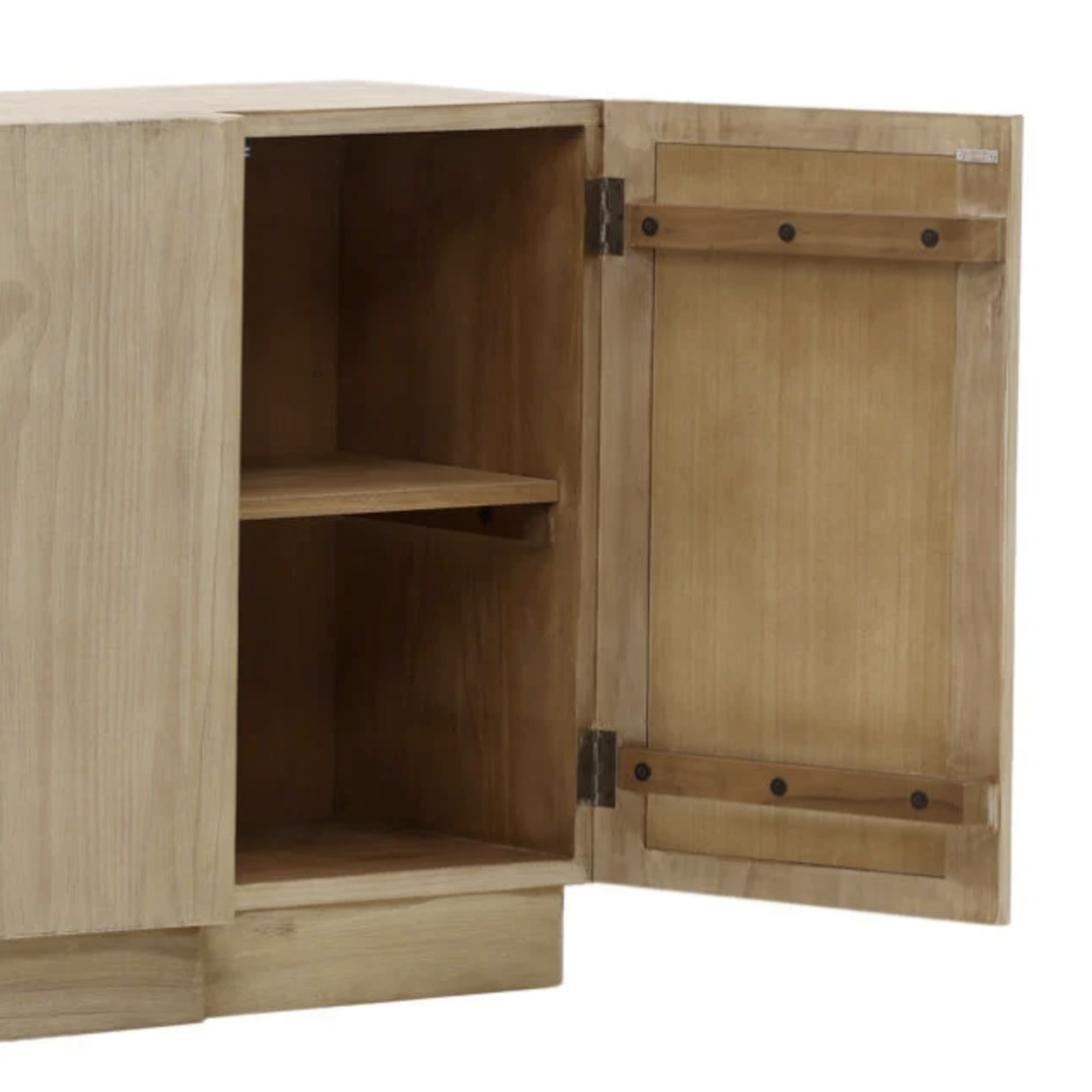 Outside The Box 109x20x34 Emiliano Light Reclaimed Pine Wood 6 Door Sideboard