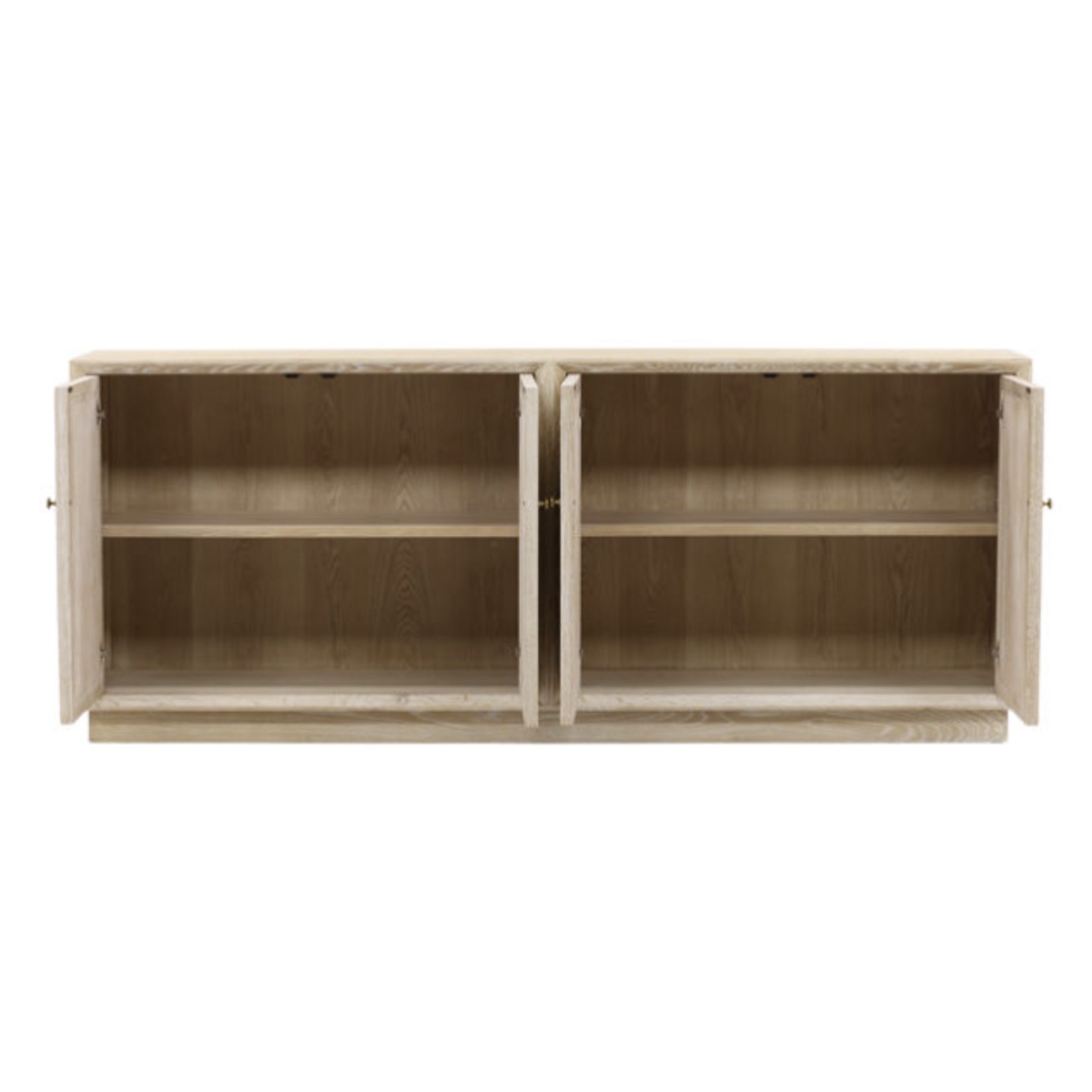 Outside The Box 87x18x35 Durrant Light Oak Wood 4 Door Sideboard