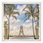 Outside The Box 43x43 Trowbridge Palm Beach White Frame With Linen Slip Art