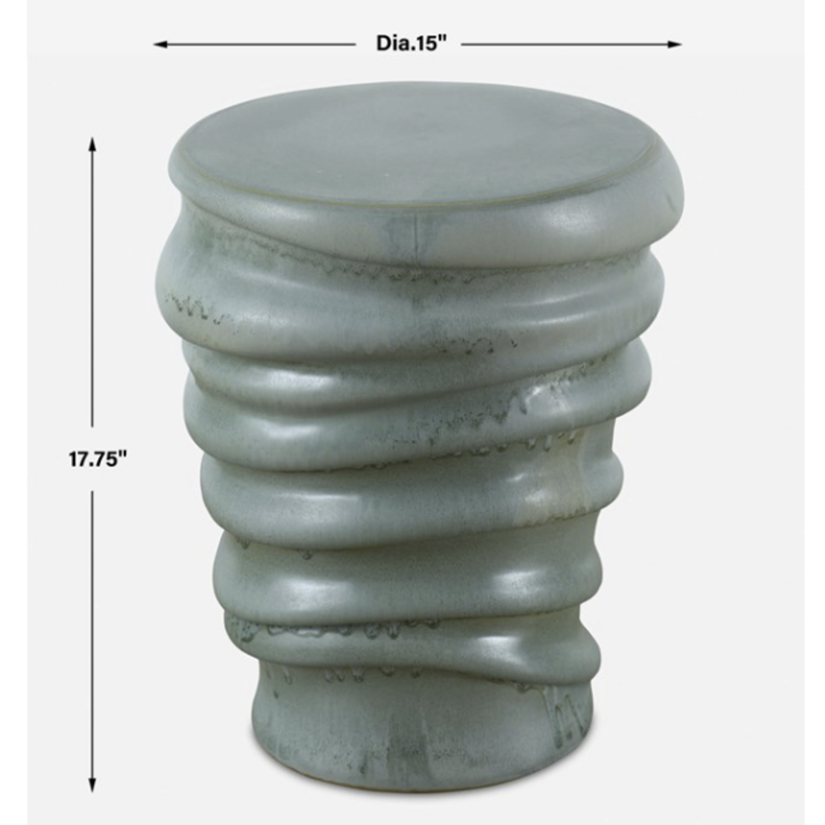 Outside The Box 15x18 Skye Light Aqua Indoor / Outoor Stool