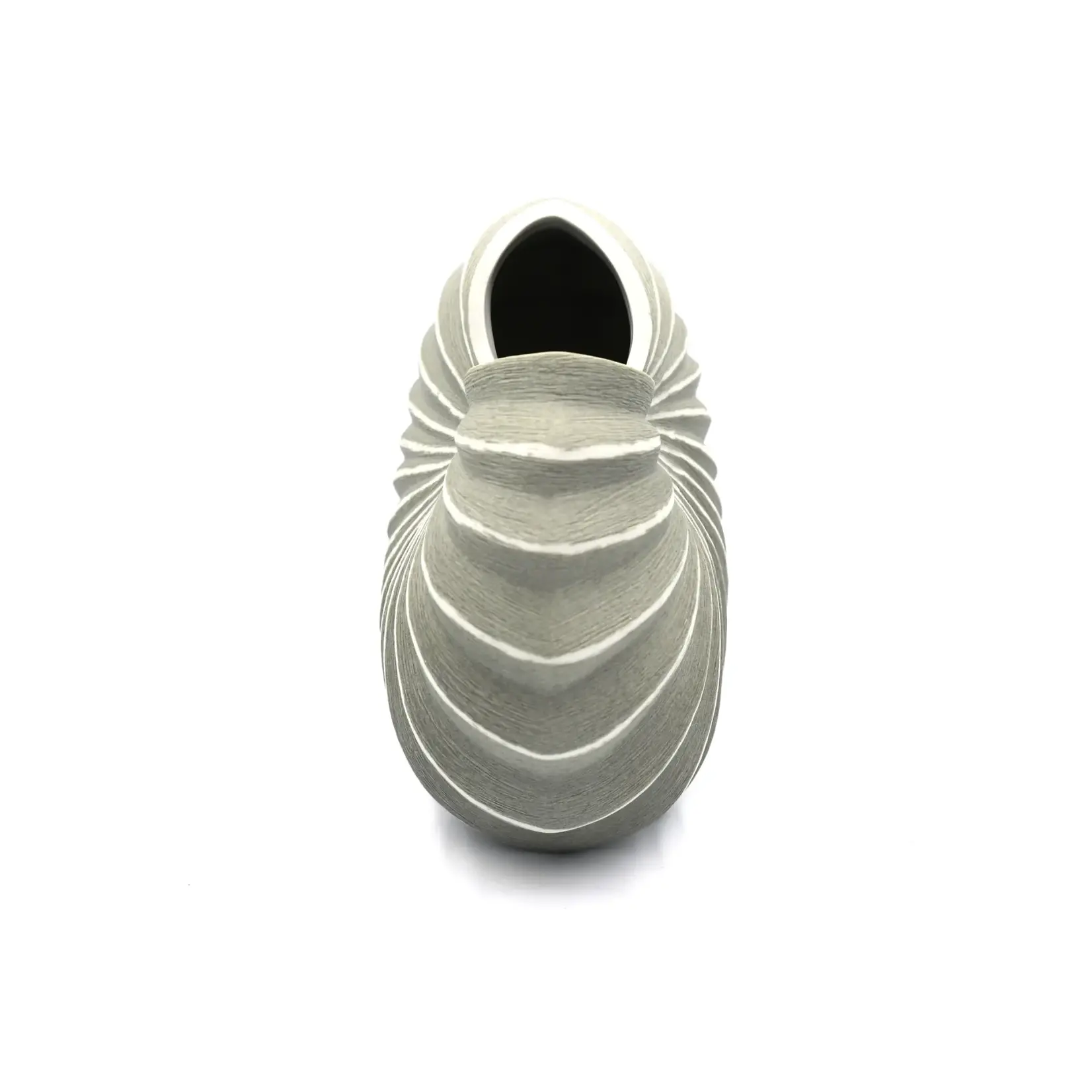 Outside The Box 6" Palm Grey Handcrafted Porcelain Vase