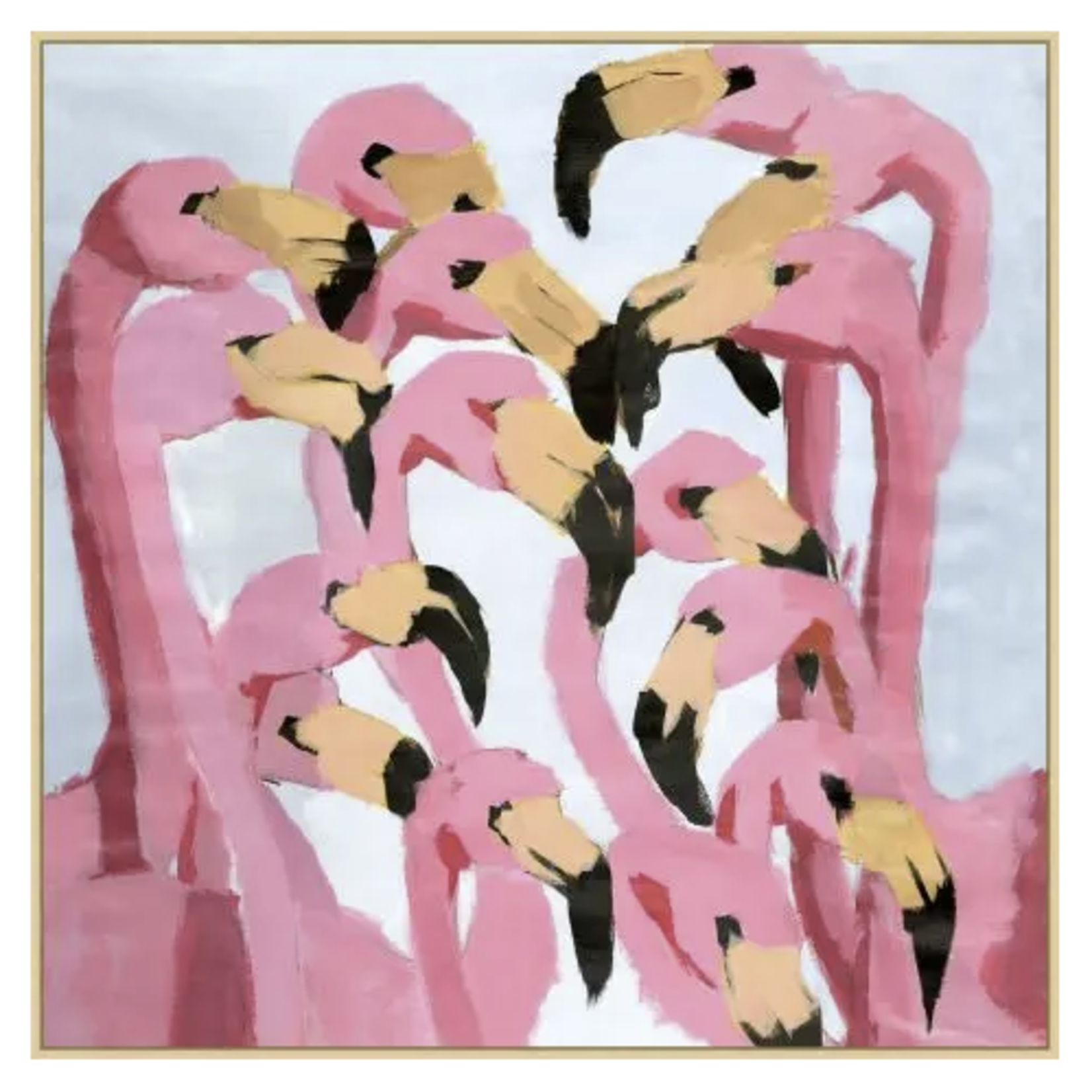 Outside The Box 41x41 Flock Stars 1 Framed Canvas Art