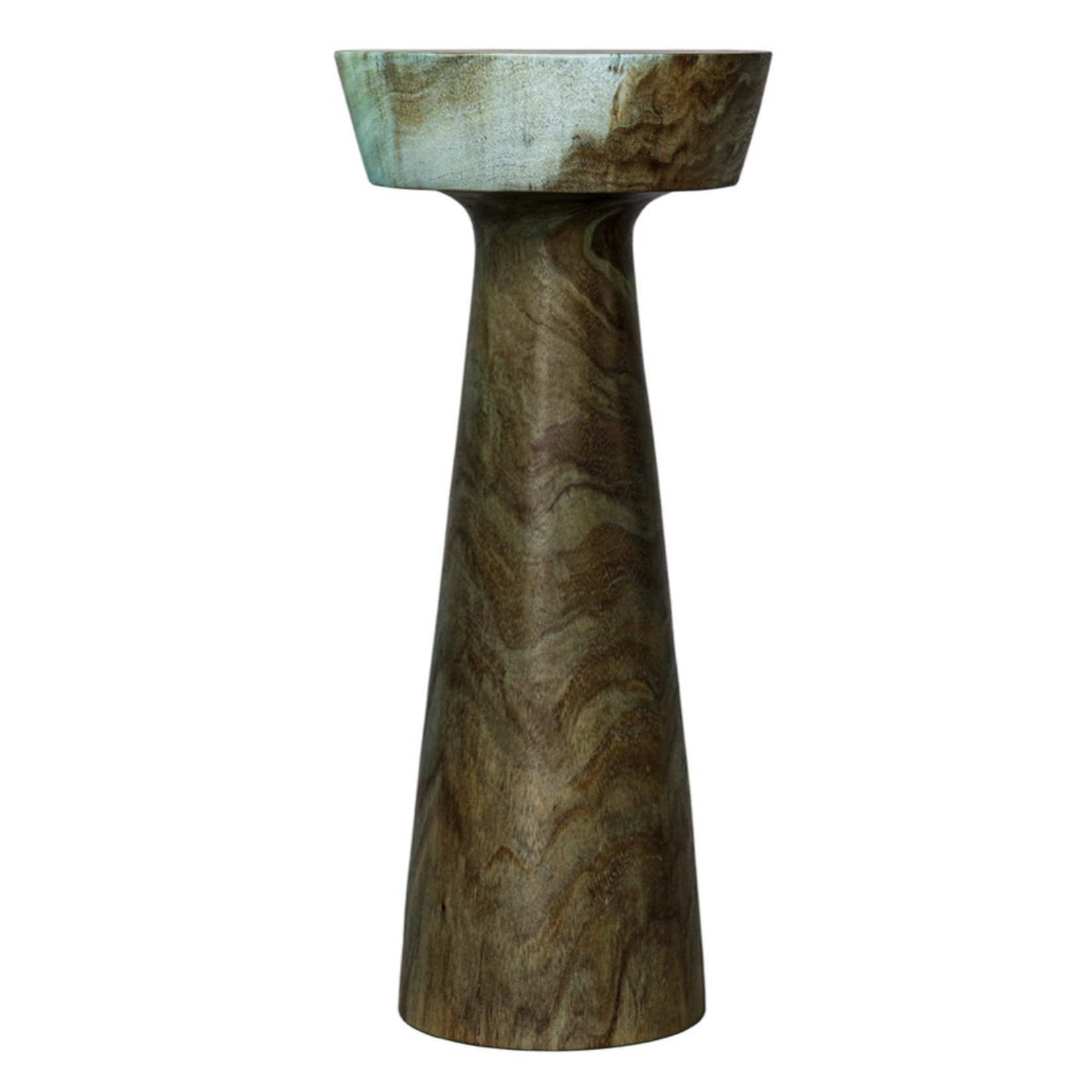 Outside The Box 11x25" Mano Blue-Green Solid Suar Wood Drink Table