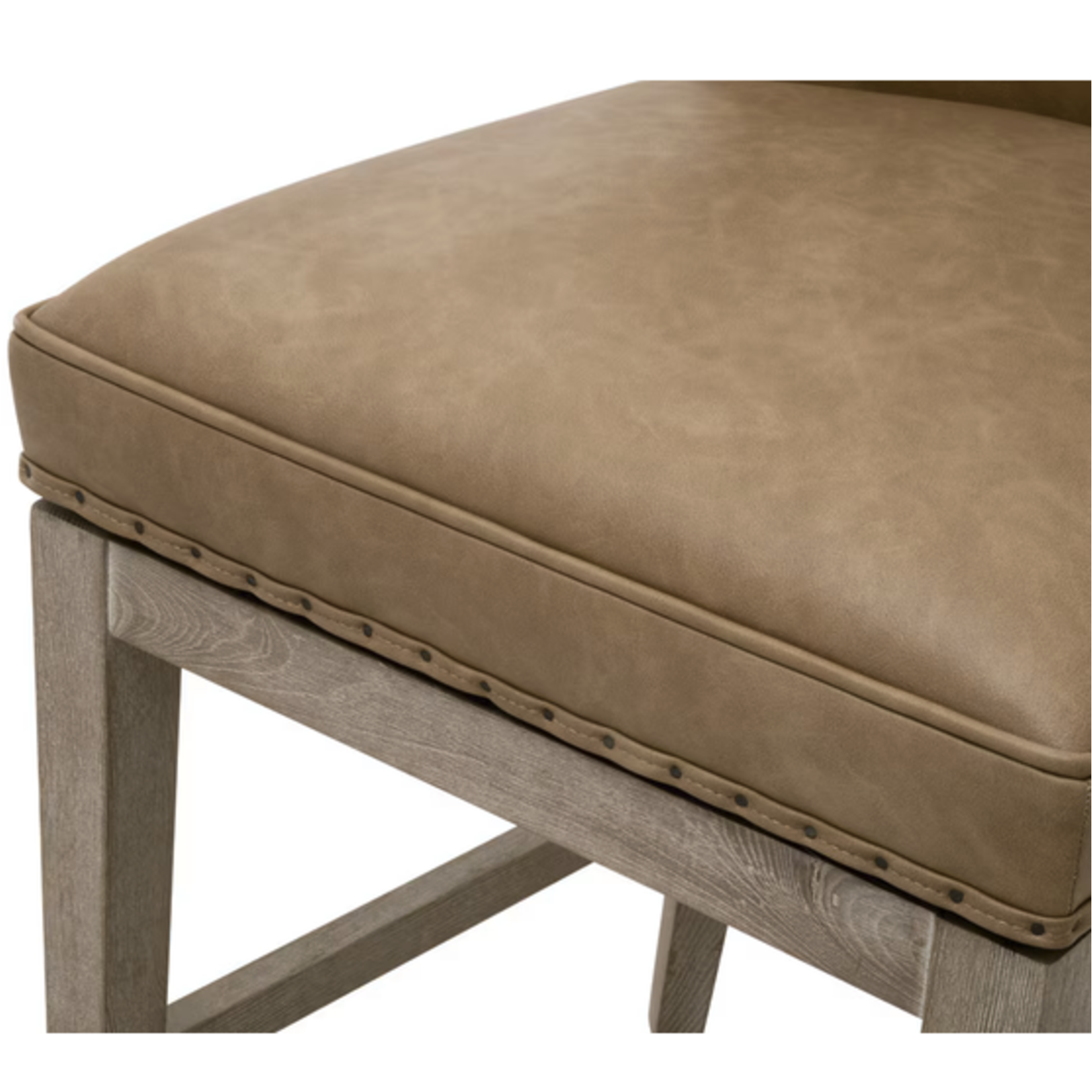 Outside The Box 26" Milton Toast Beige Vegan Leather Swivel Counter Stool