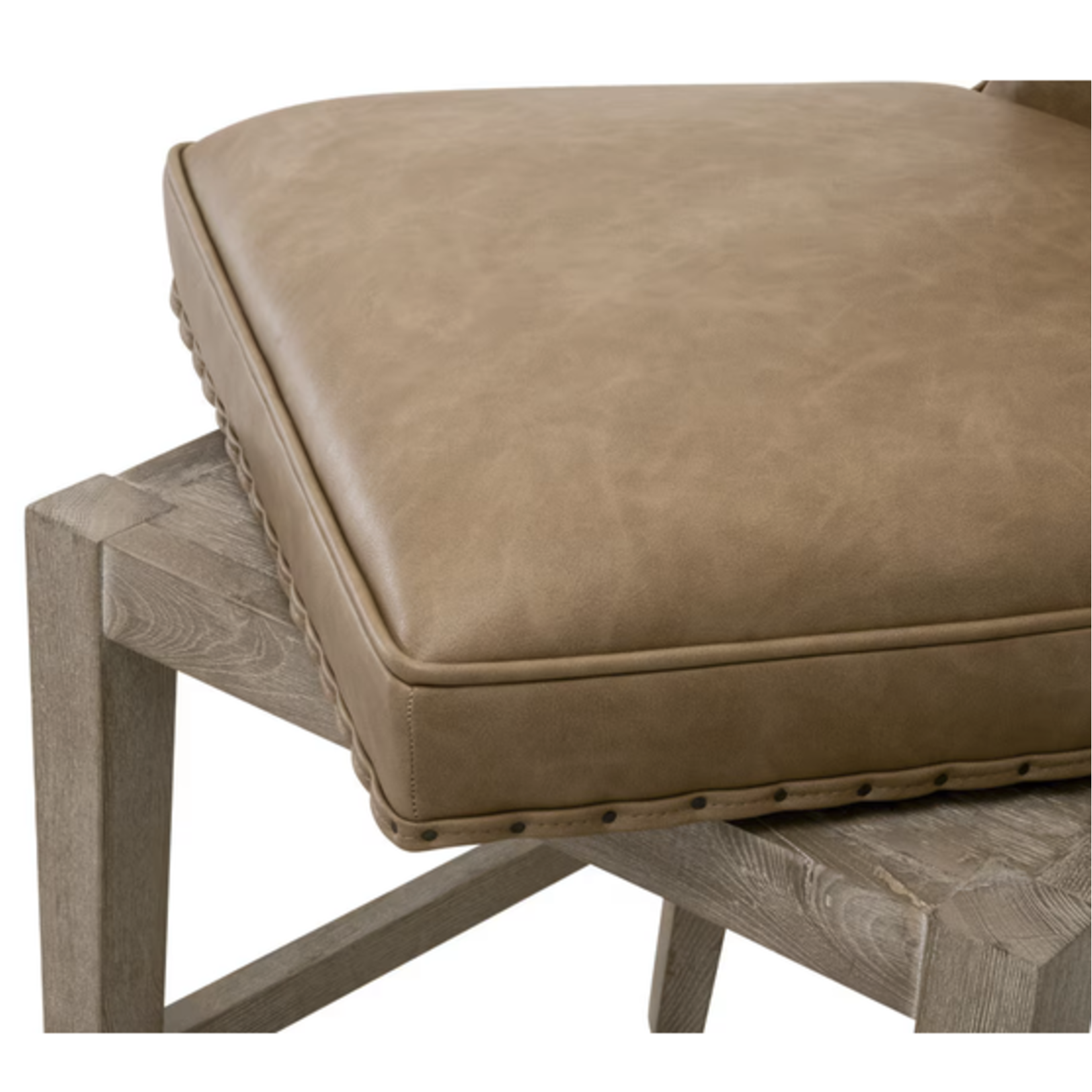 Outside The Box 26" Milton Toast Beige Vegan Leather Swivel Counter Stool