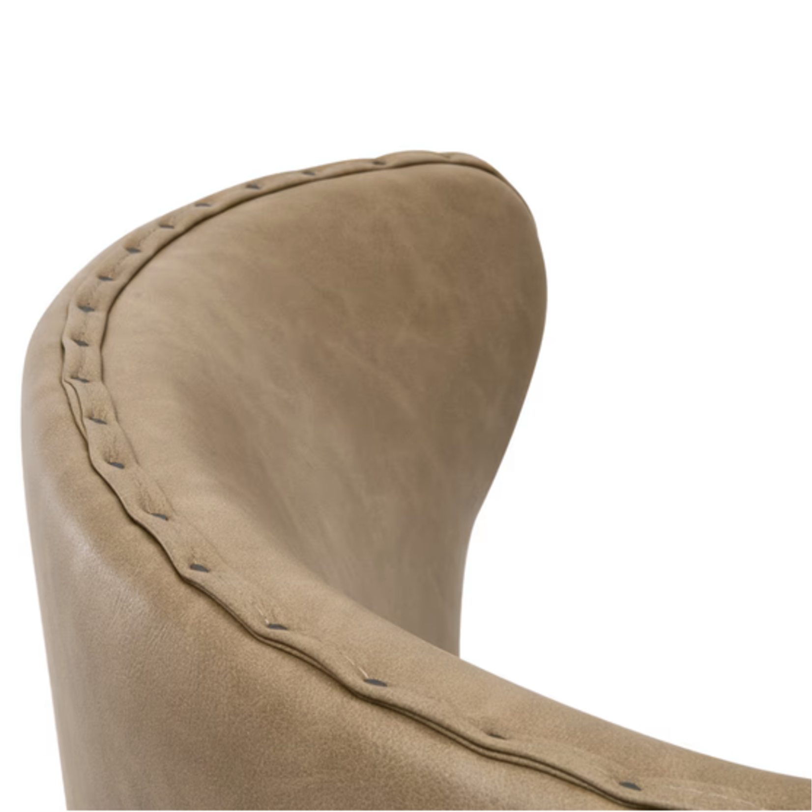 Outside The Box 26" Milton Toast Beige Vegan Leather Swivel Counter Stool