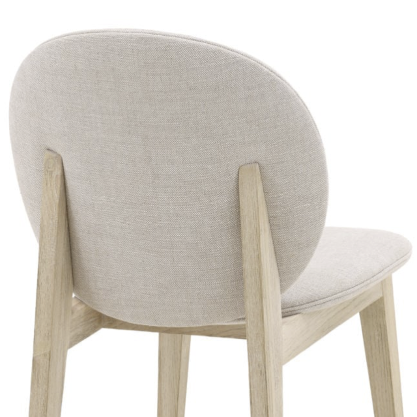 Outside The Box Laurence Taupe Linen & Natural Ash Wood Dining Chair