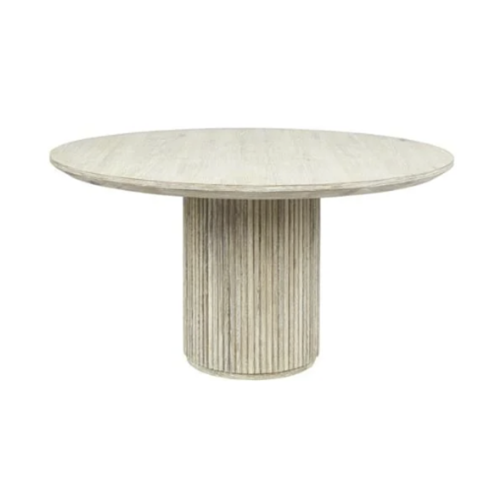 Outside The Box 55" Vander Solid Oak White Wash Dining Table