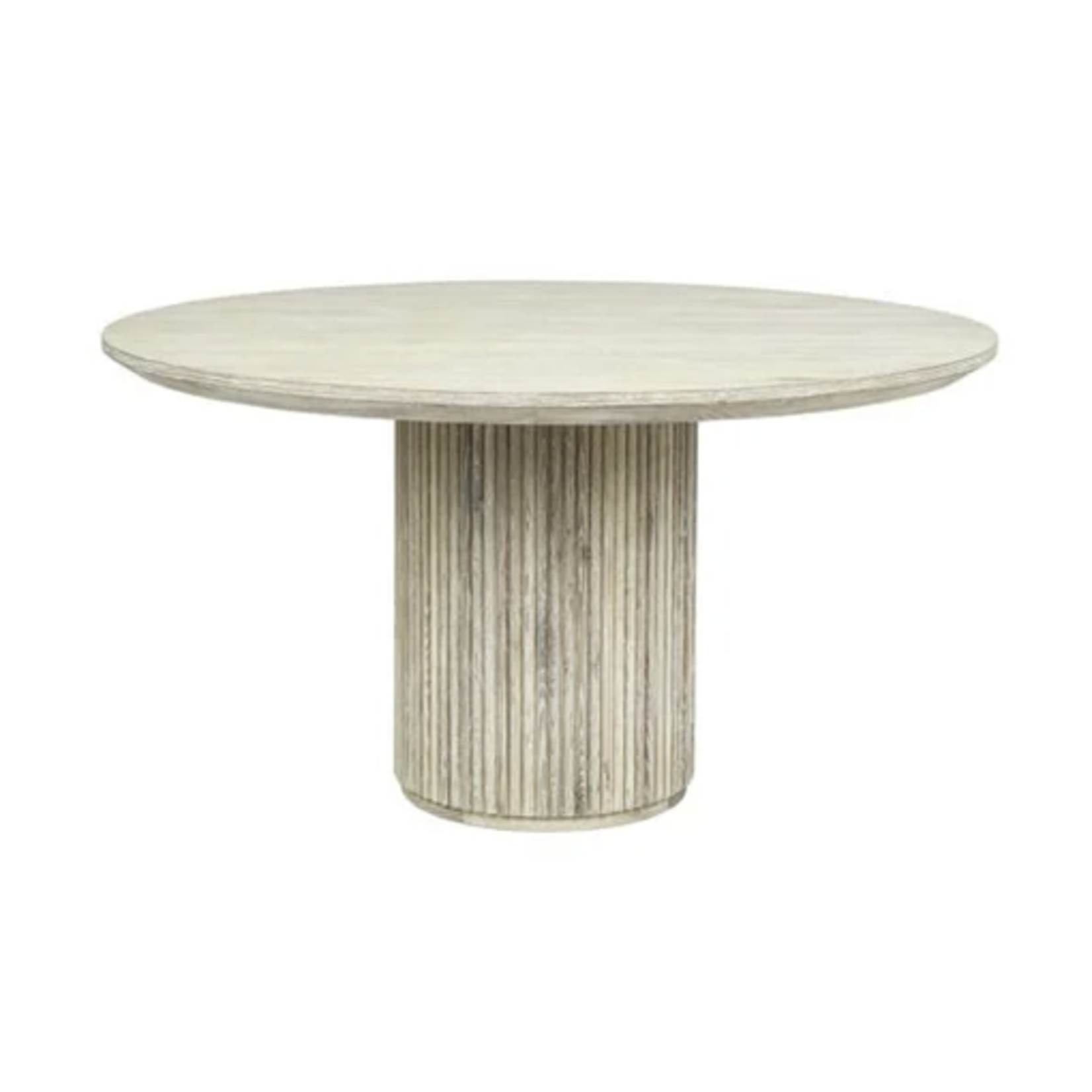Outside The Box 55" Vander Solid Oak White Wash Dining Table