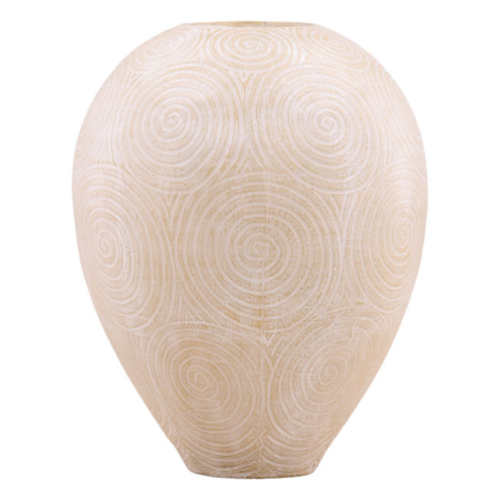Outside The Box 33" Coiled Spiral Design Cement Vase