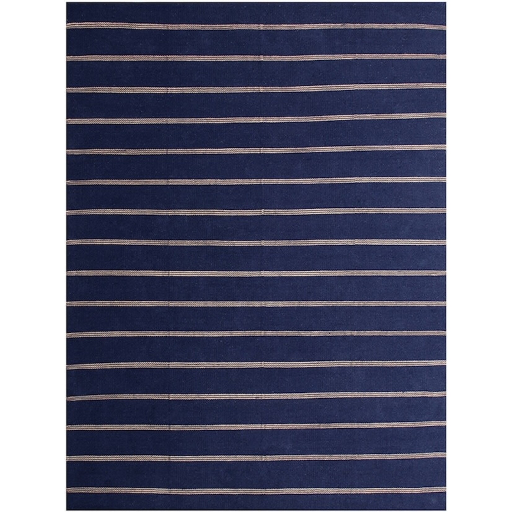Outside The Box 2' x 3' Natural Fiber Hand-Woven Jute / Cotton Blend Area Rug In Navy - 03396