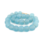 Outside The Box 30" Baby Blue Recycled 35mm Glass Beads