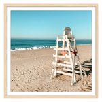 Outside The Box 21x21 Cool Vacation 5 Glass Oak Frame Art