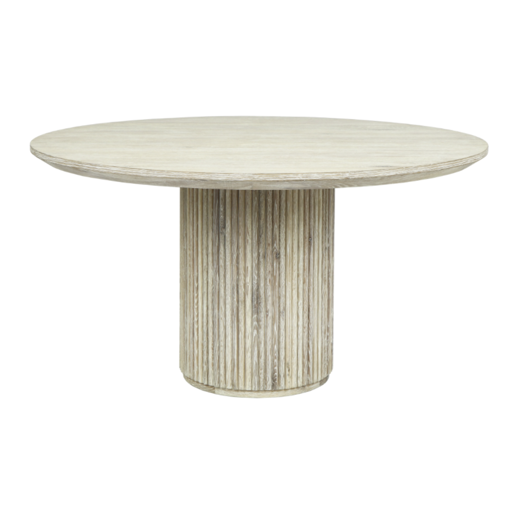 Outside The Box 55" Vander Solid Oak White Wash Dining Table