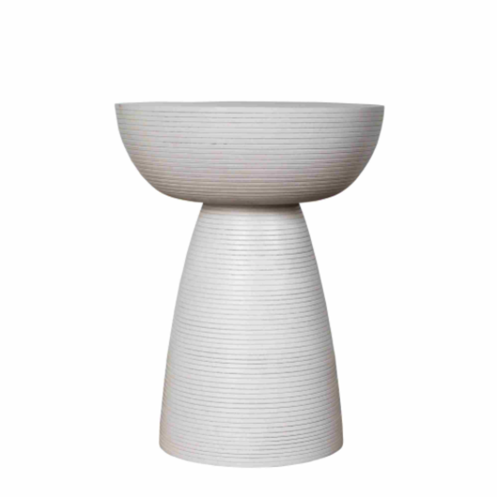 Outside The Box 22x17 White Mango Wood Hand Made Side Table