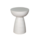 Outside The Box 22x17 White Mango Wood Hand Made Side Table