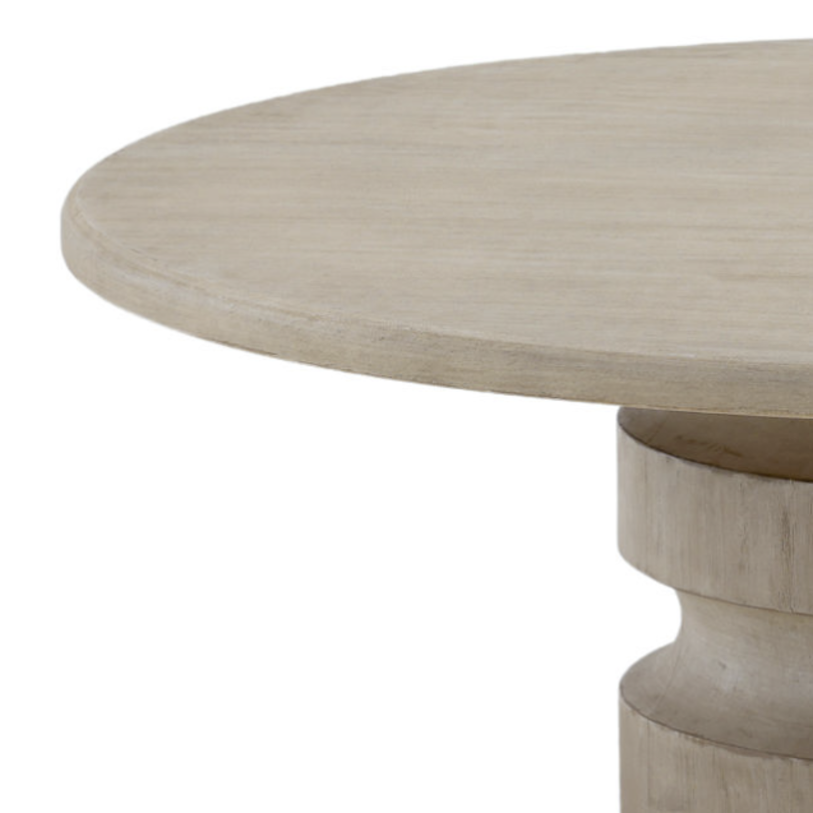 Outside The Box 45x16 Taryn Light Warm Wash Reclaimed Pine Wood Round Coffee Table