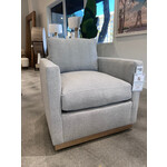 Outside The Box Allie Smoke Kid Proof Performance Fabric Upholstered Swivel Chair Washed Oak Base DL102-83 (Z)