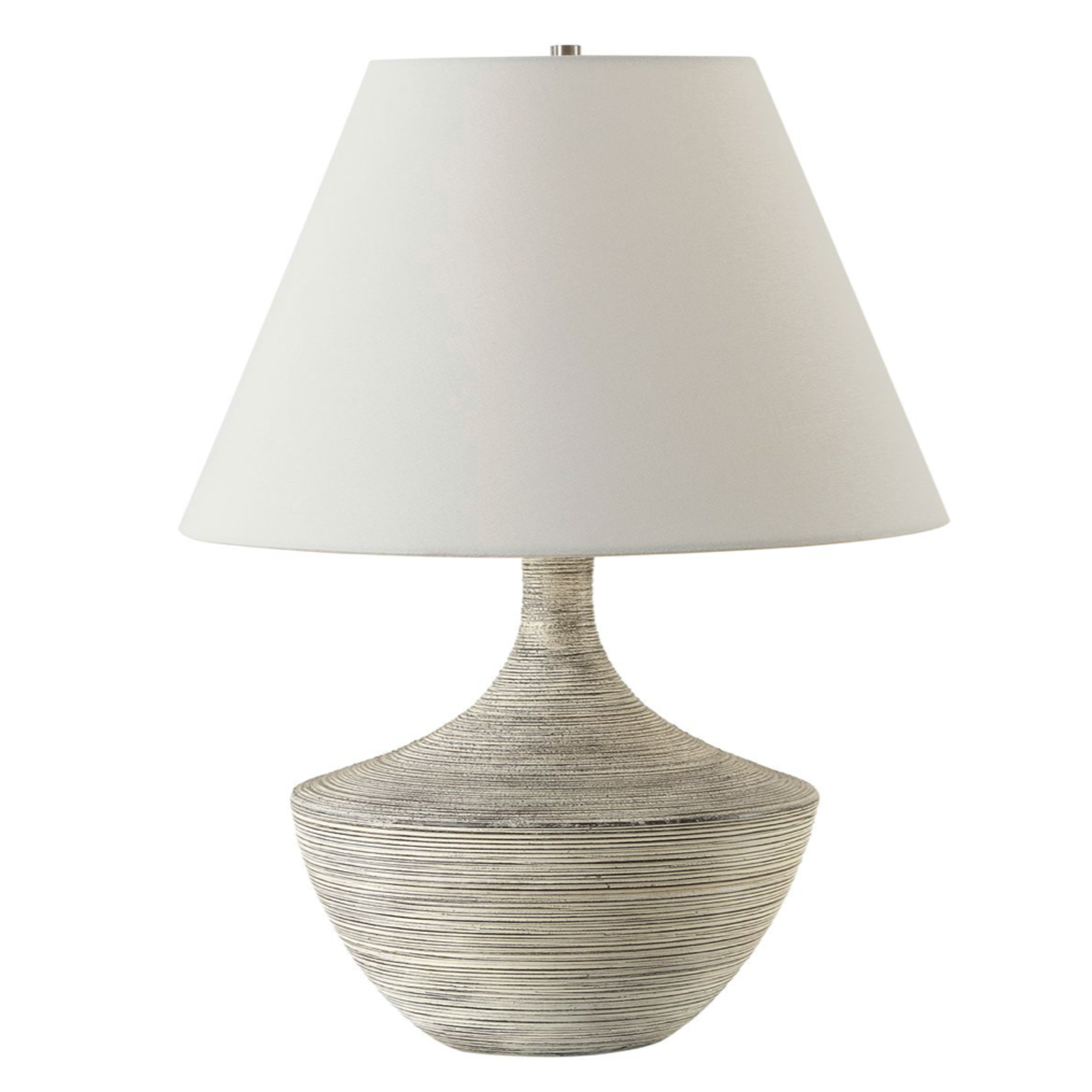 Outside The Box 21" Uttermost Carafe Ivory Stone Ribbed Table Lamp