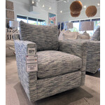 Outside The Box Miles Sultan Lagoon Performance Fabric Trillium Swivel Glider Accent Chair - Upholstered
