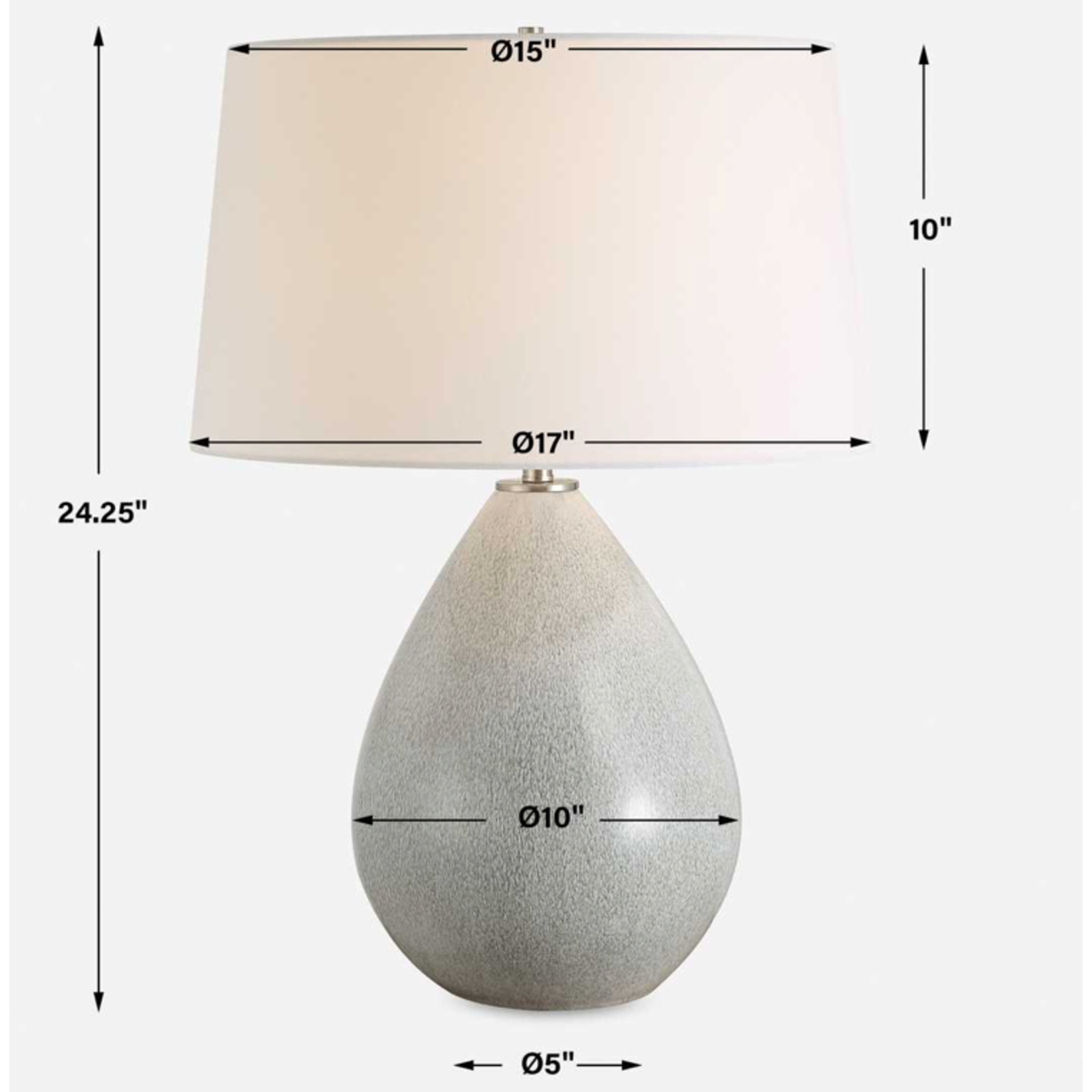 Outside The Box 24" Uttermost Moray Cream & Gray Ceramic Glaze Table Lamp
