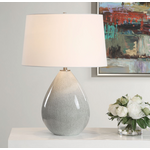 Outside The Box 24" Uttermost Moray Cream & Gray Ceramic Glaze Table Lamp