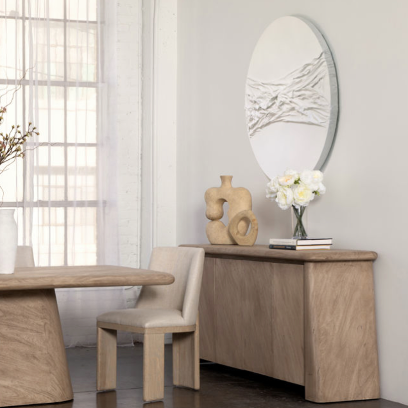 Outside The Box 69x20x35 Marci Natural Acacia Wood 4 Door Sideboard