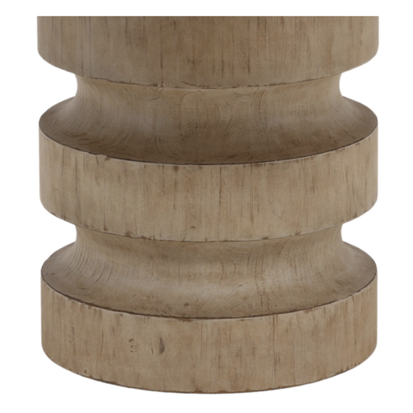 Outside The Box 58" Taryn Light Warm Wash Reclaimed Pine Wood Round Dining Table