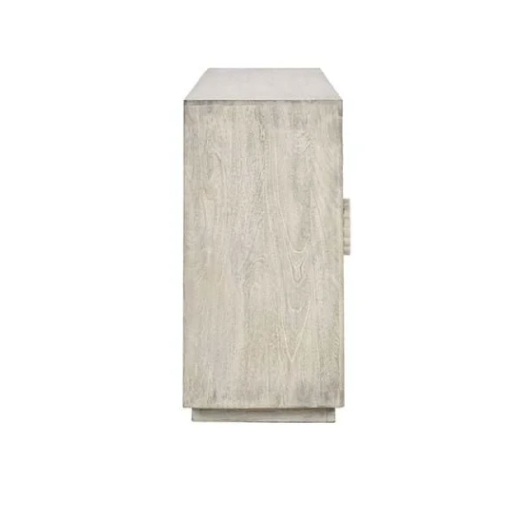 Outside The Box 84x18x36 Apollo Coastal White Mango Wood 4 Door Server / Cabinet