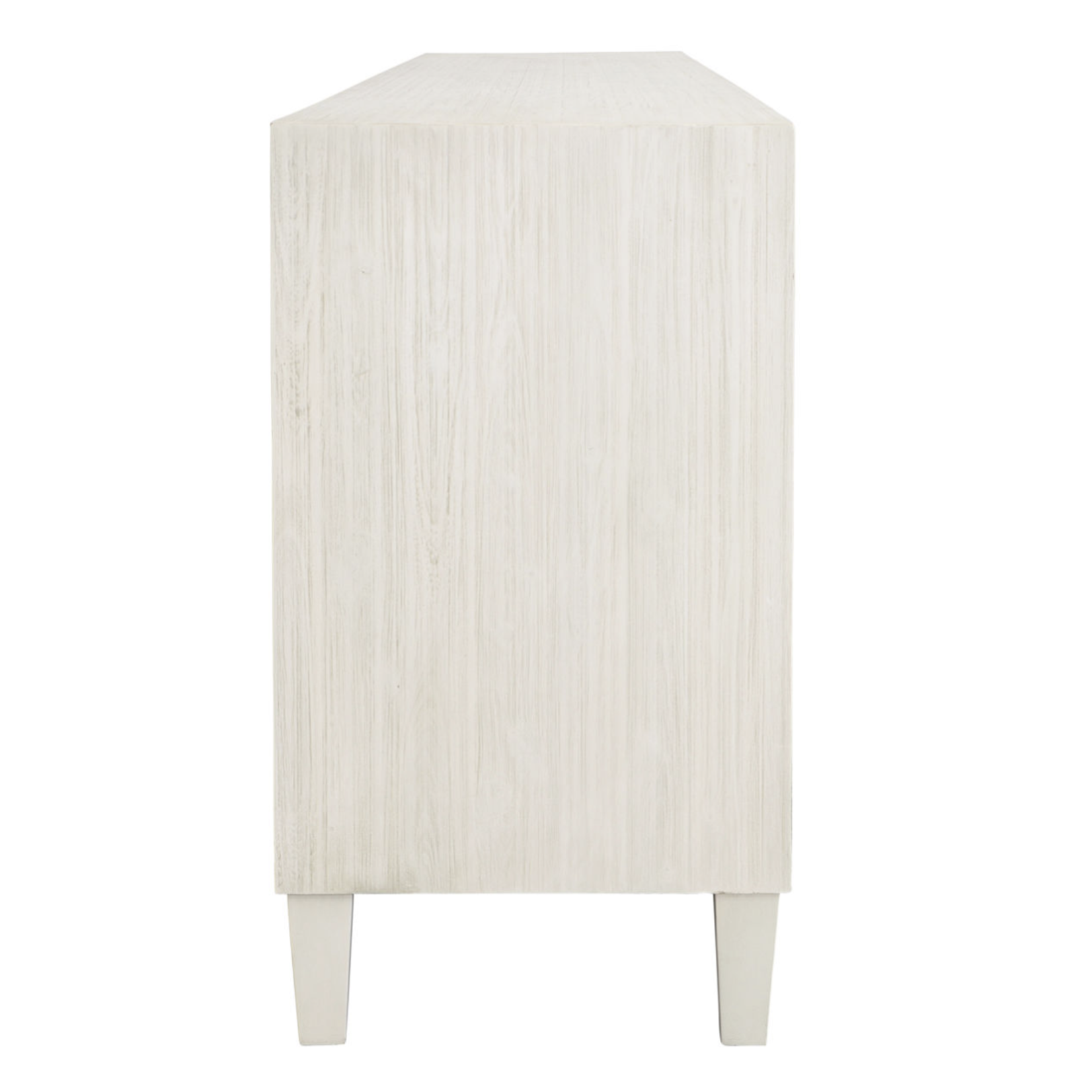 Outside The Box 109x18x34 Lugano White Wash Acacia Wood & Cane 6 Door Sideboard