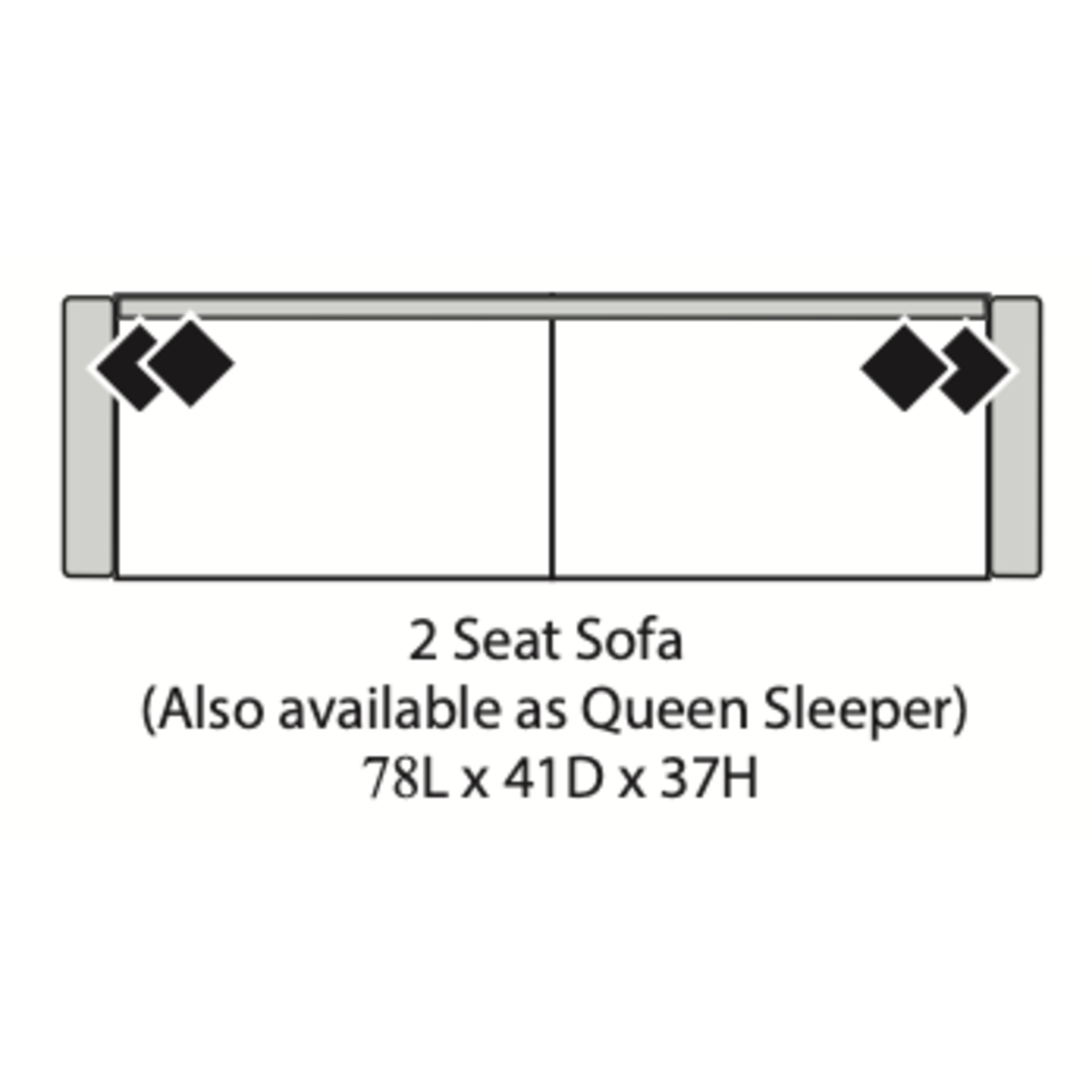 Outside The Box 78" Easton 41" Deep Nomad Snow Performance Slipcover Tucked Under Memory Flex Queen Sleeper 2 Seat Sofa