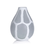 Outside The Box 15" Cape Coral White & Gray Glass Vase