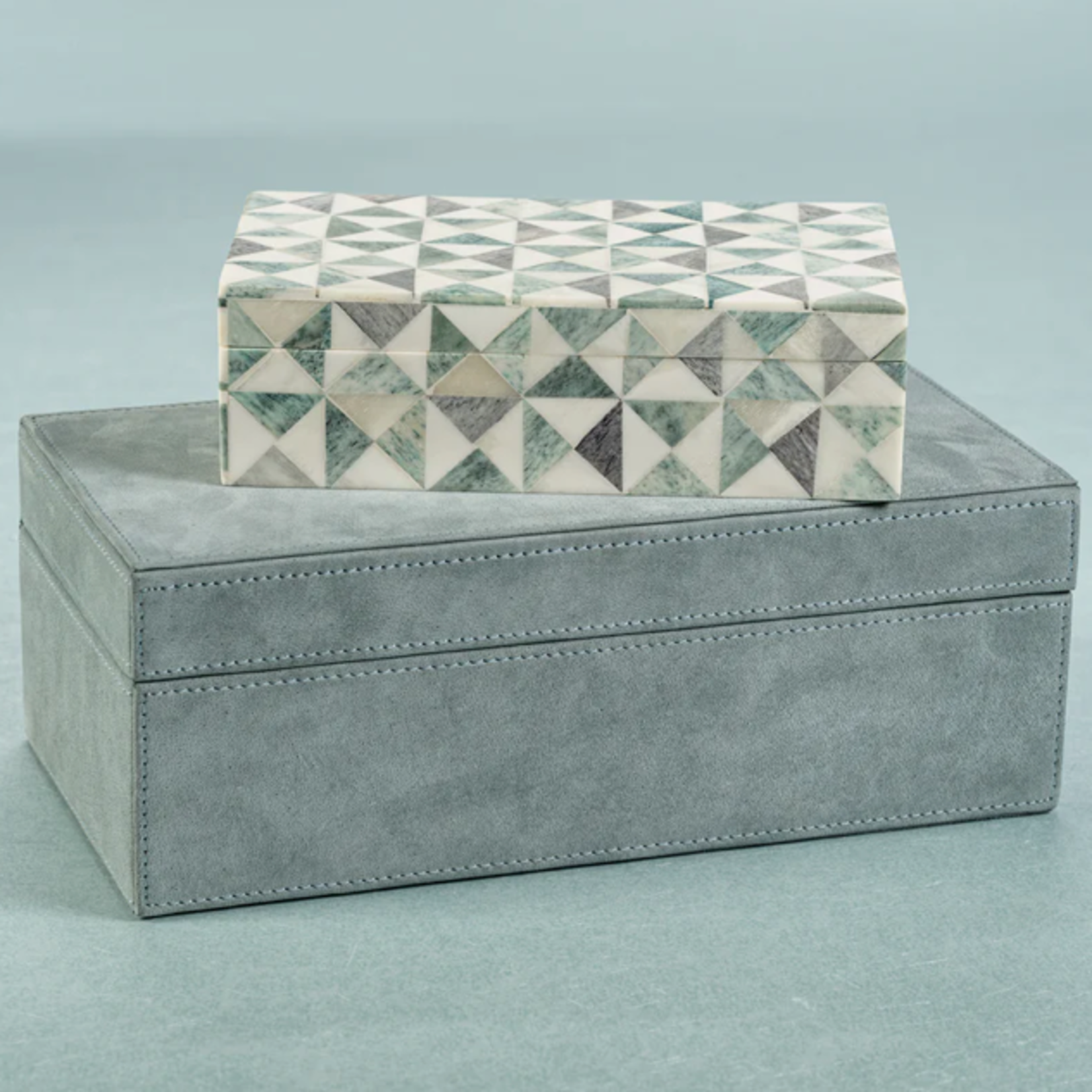 Outside The Box 10x5 Cote D'Azur Blue Suede Lux Box