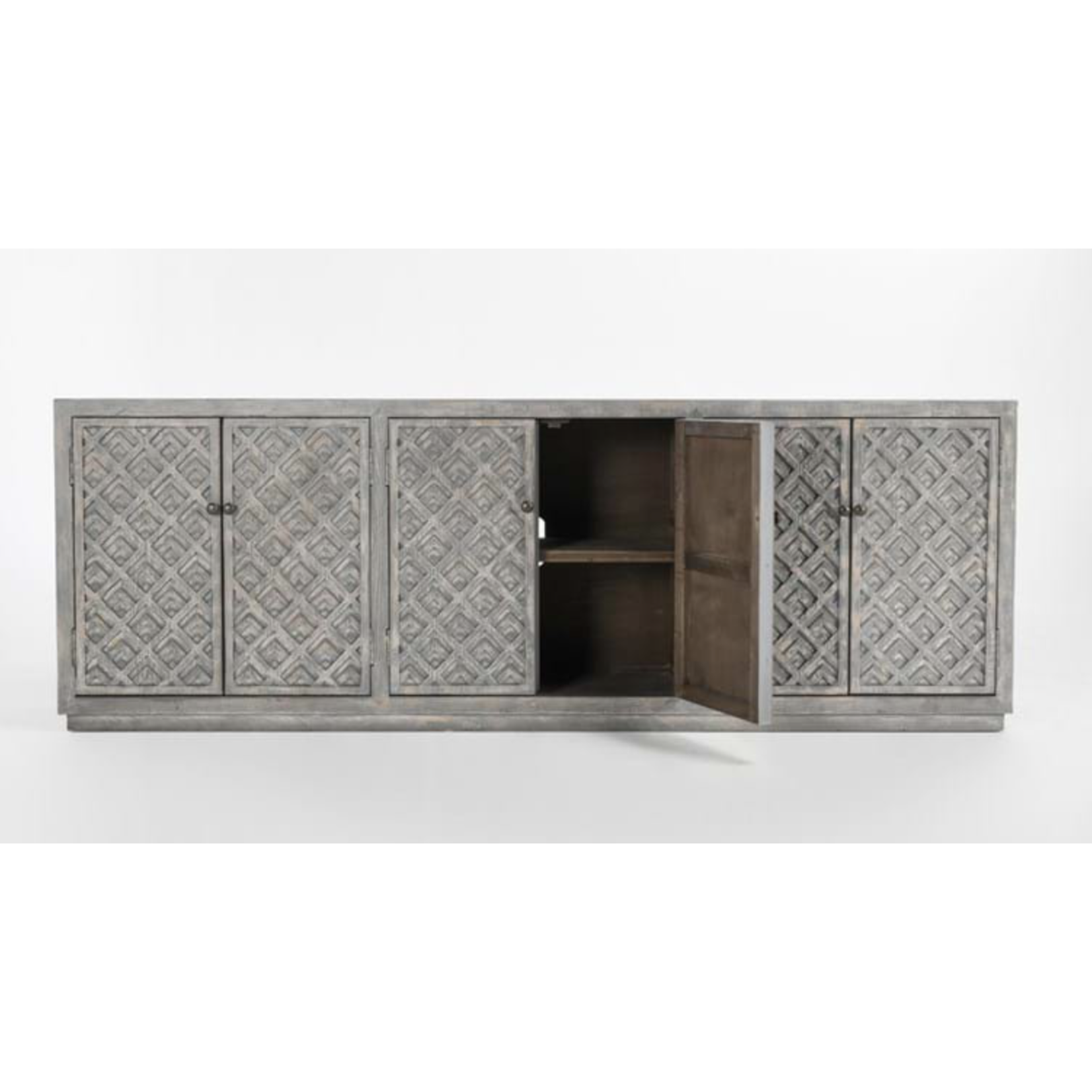 Outside The Box 103x19x36 Jonas Antique Blue Reclaimed Pine 6 Door Sideboard