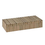Outside The Box 19" Natural & White Mango Wood Decorative Box