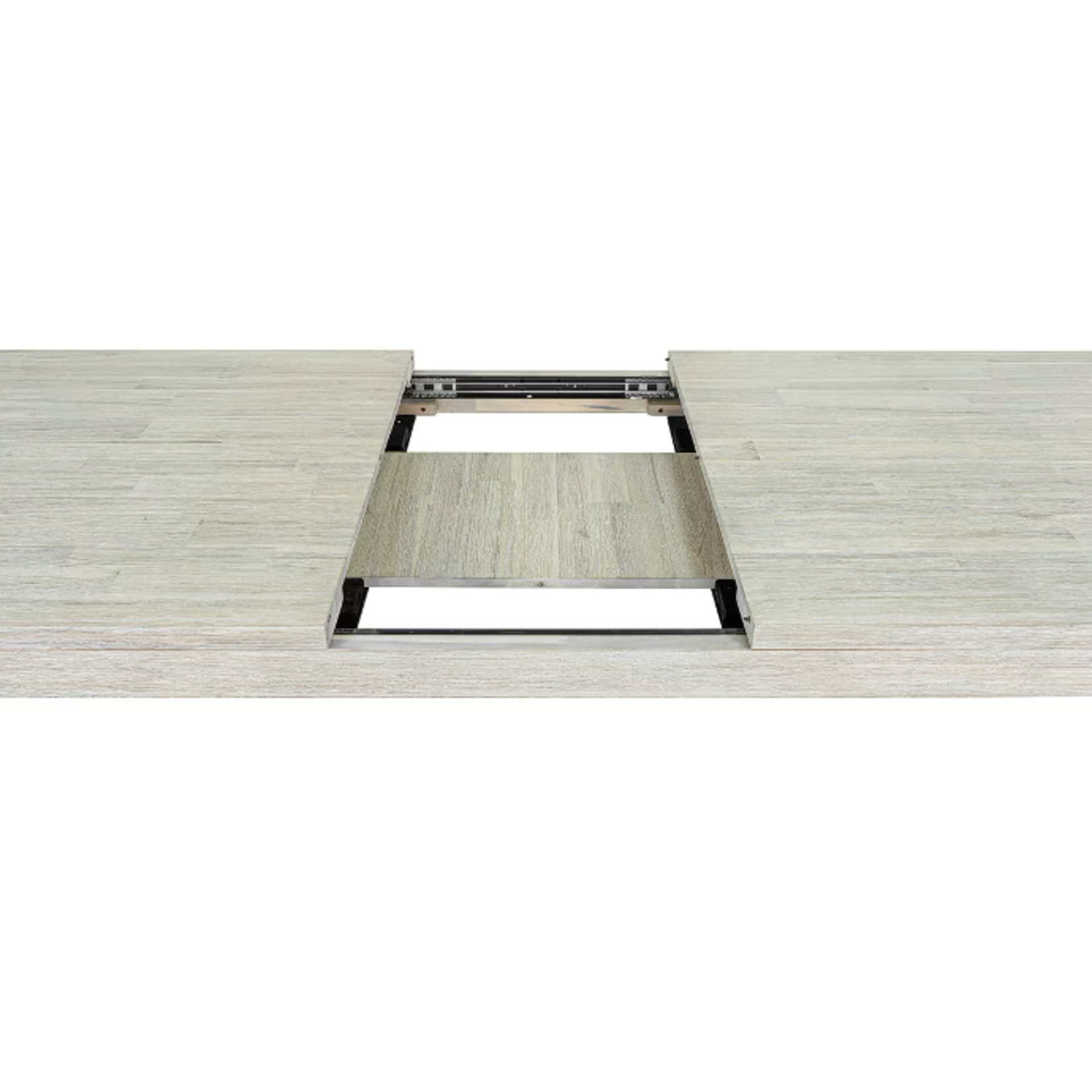 Outside The Box 71" Extends To 87" Norah White Wash Acacia Wood Dining Table