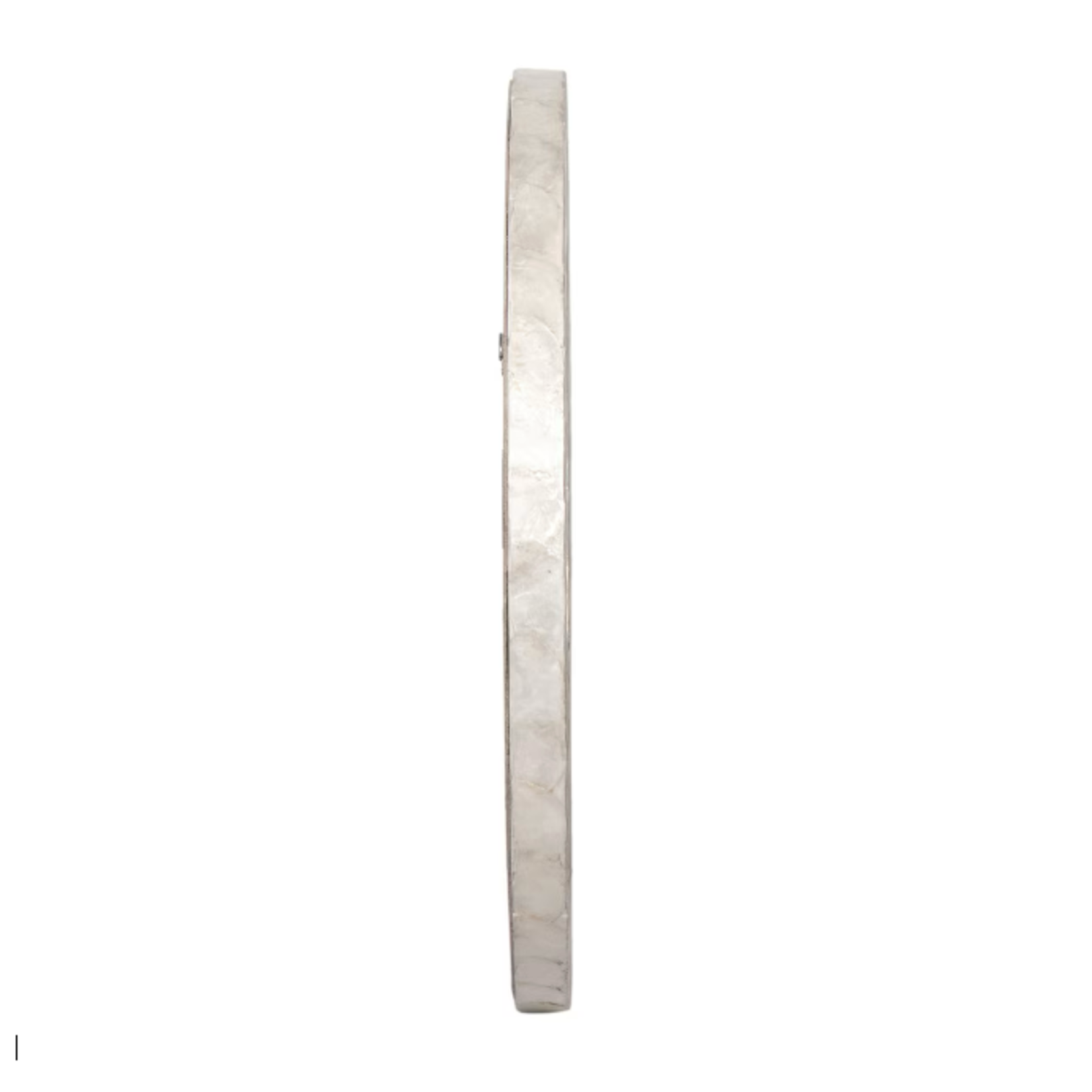 Outside The Box 30" White Capiz Shell Round Mirror