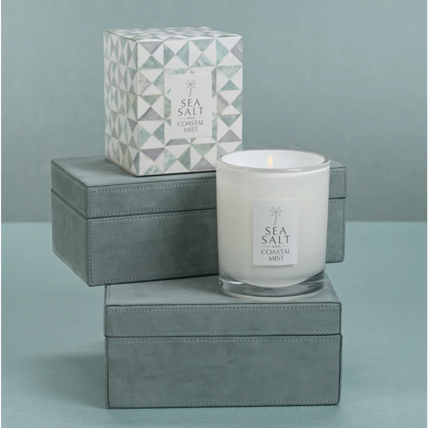 Outside The Box 4" Martinez  Sea Salt & Coastal Mist Scented Candle
