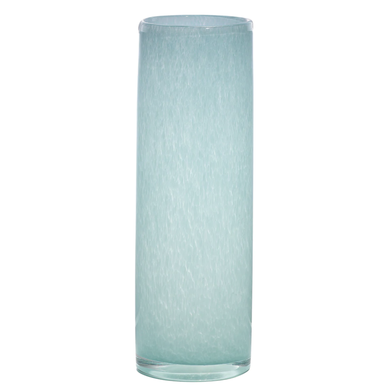 Outside The Box 8", 12" & 16" Set Of 3 Gwendolyn Hand Blown Vases In Sky Blue