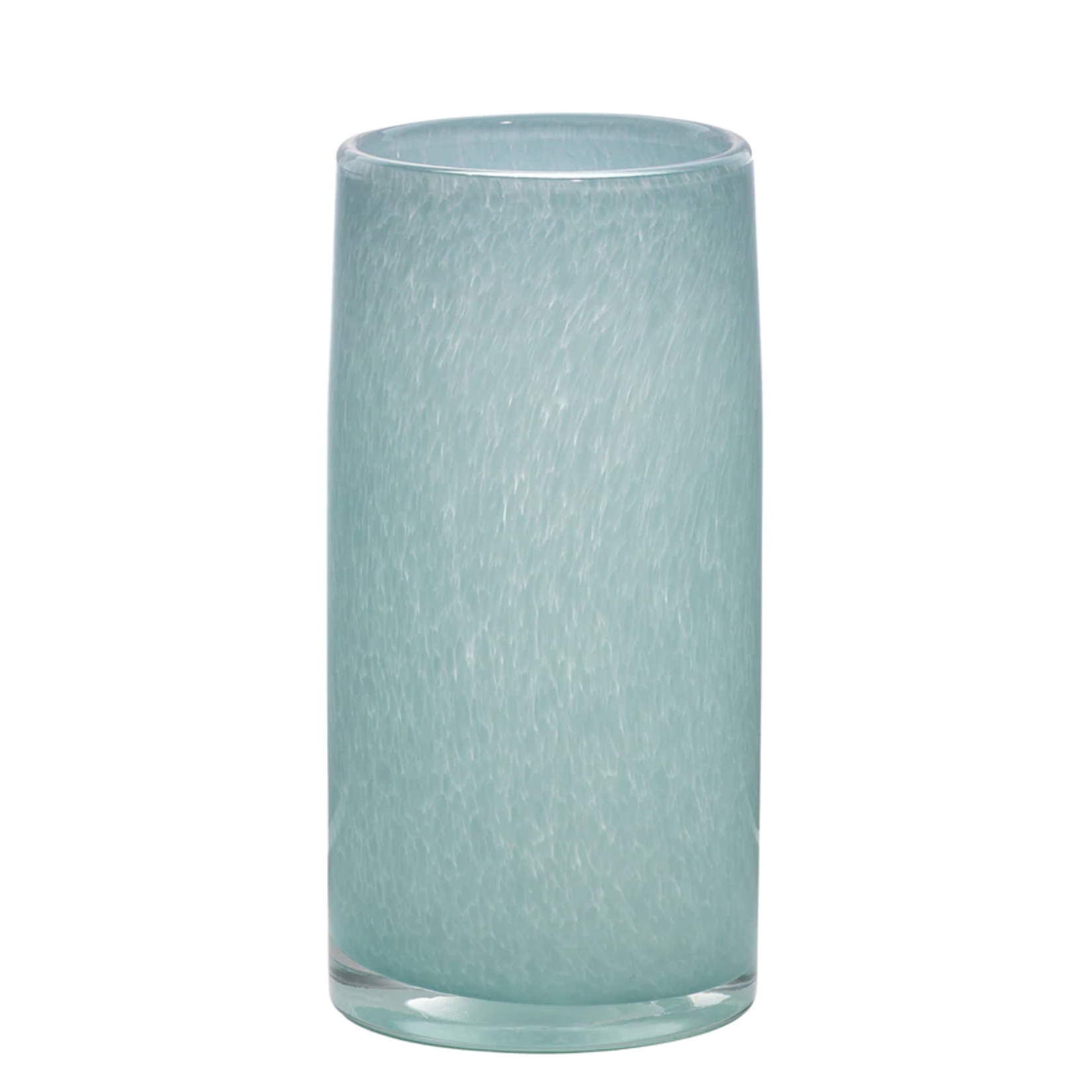 Outside The Box 8", 12" & 16" Set Of 3 Gwendolyn Hand Blown Vases In Sky Blue