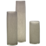 Outside The Box 8", 12" & 16" Gwendolyn Hand Blown Vases In Warm Gray