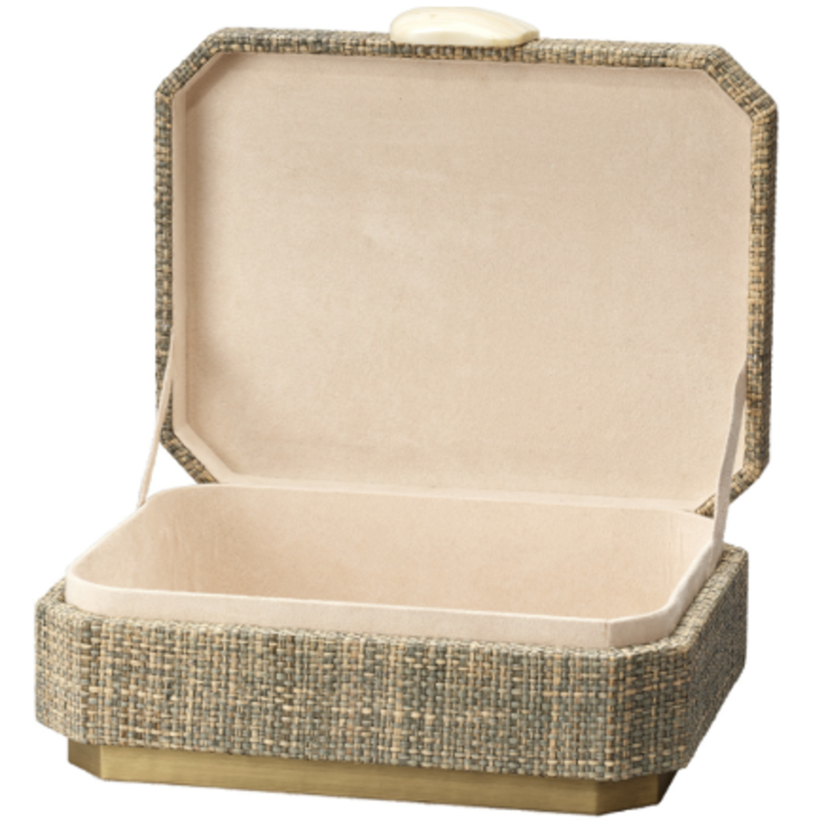 Outside The Box 11" Eden Grey Raffia Decorative Box