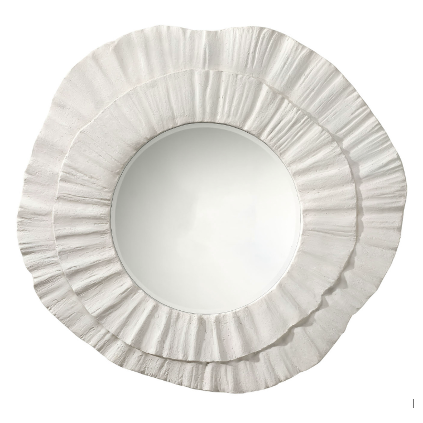 Outside The Box 43" Millstone White Artisan Crafted Resin Mirror